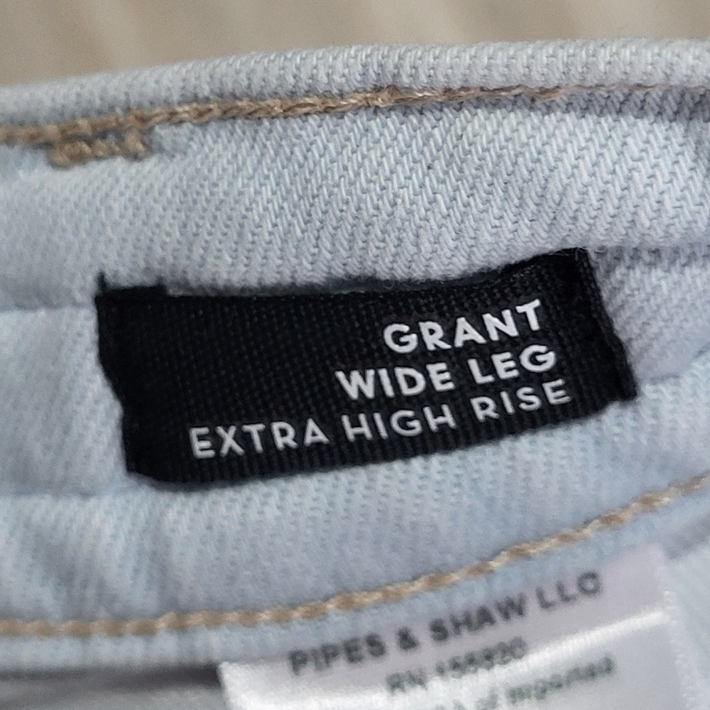 Veronica Beard Jeans Womens 27 Light Wash Grant Wide Leg High Rise Made USA - Picture 4 of 14